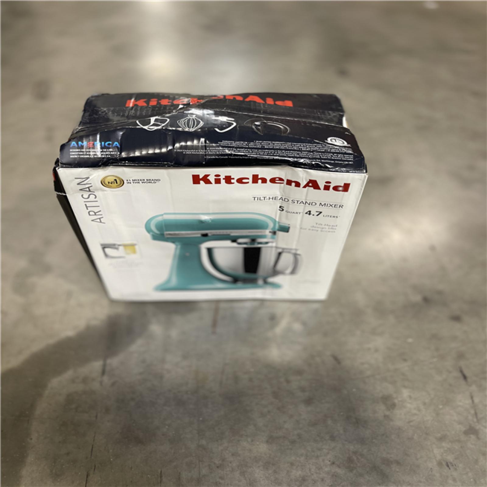 NEW! - KitchenAid Artisan 5 qt. 10-Speed Tilt-Head Aqua Sky Stand Mixer