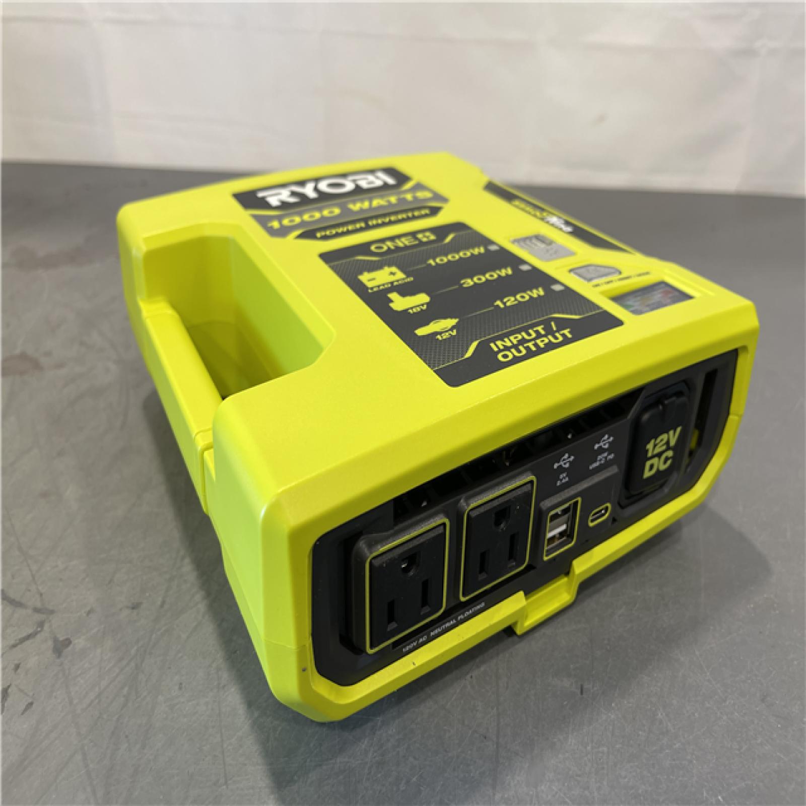 AS-IS - RYOBI ONE+ 18V 1000-Watt Max 12-Volt Automotive Power Inverter