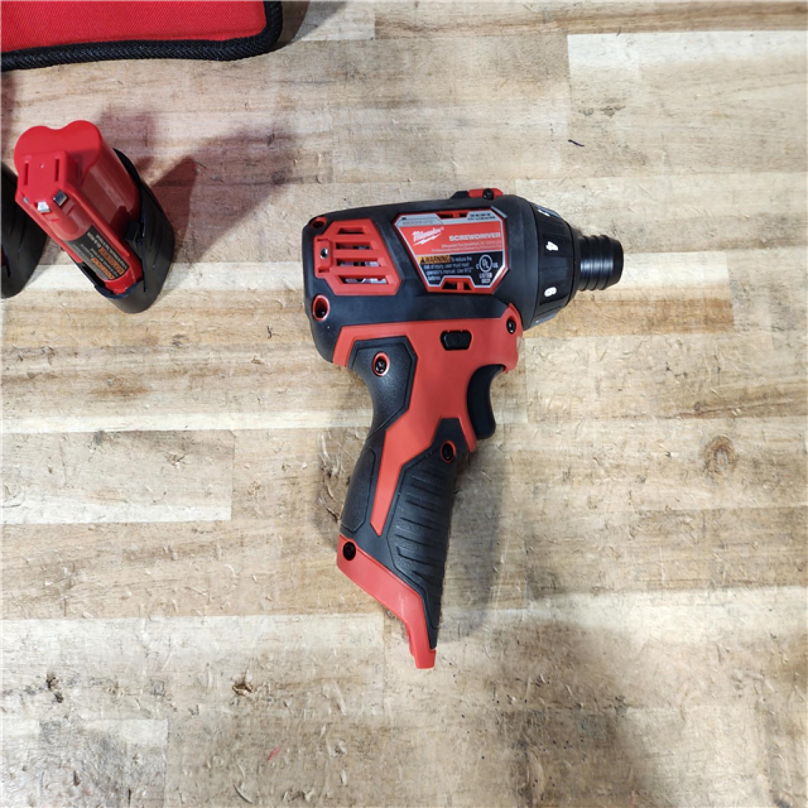 HOUSTON LOCATION - AS - IS Milwaukee 12V Lithium-Ion Cordless 1/4 in. Hex Screwdriver Kit