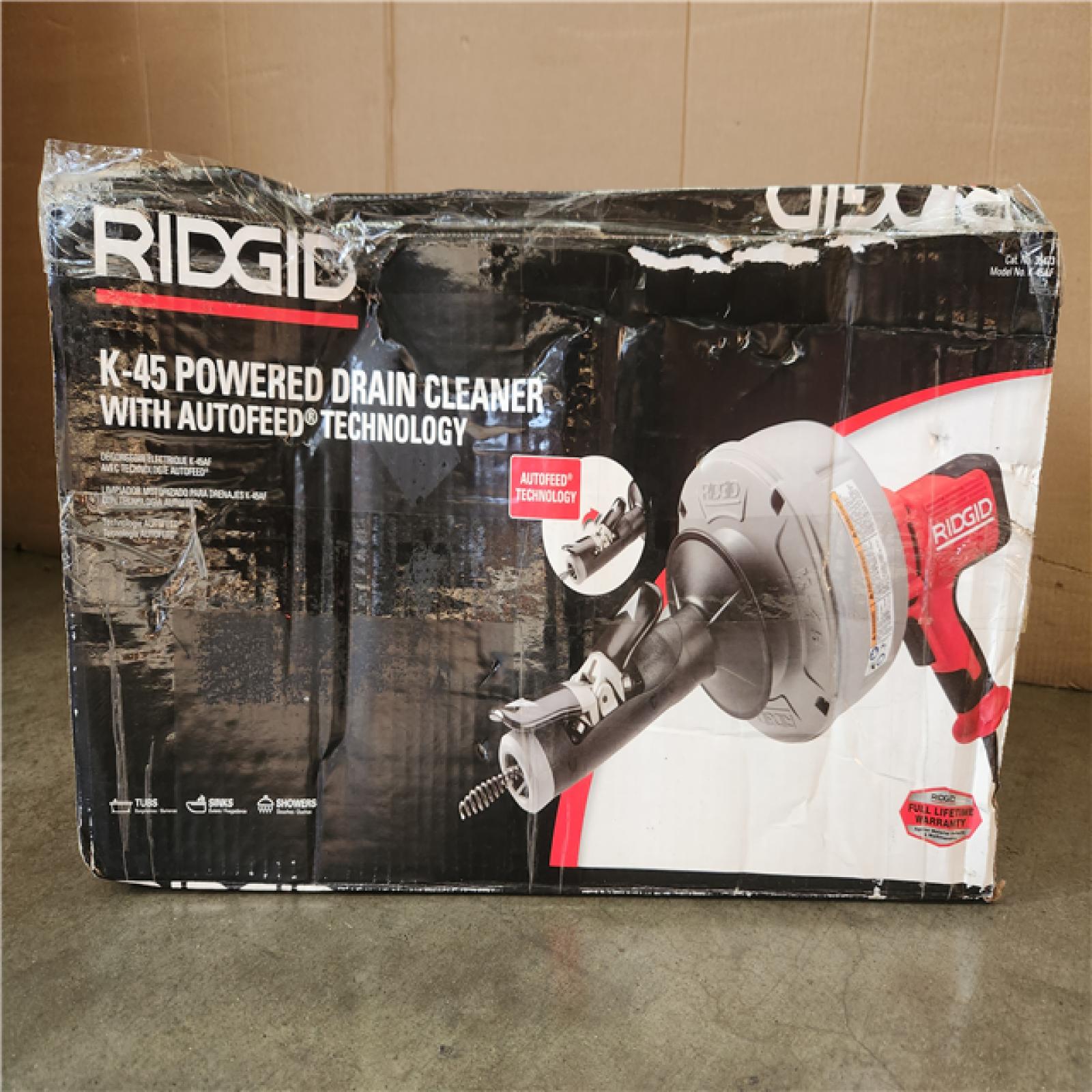 Phoenix NEW RIDGID K-45AF-5 Drain Cleaning Autofeed Snake Auger Machine with C-1 5/16 in. x 25 ft. Inner Core Cable