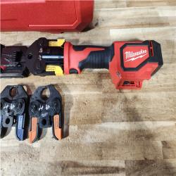 HOUSTON LOCATION - AS - IS Milwaukee M18 18V Lithium-Ion Cordless Short Throw PEX Press Tool Kit