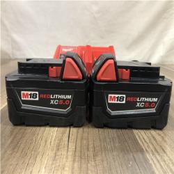 AS-IS Milwaukee 18-Volt Lithium-Ion XC Starter Kit with (2) 5.0Ah Batteries and Charger