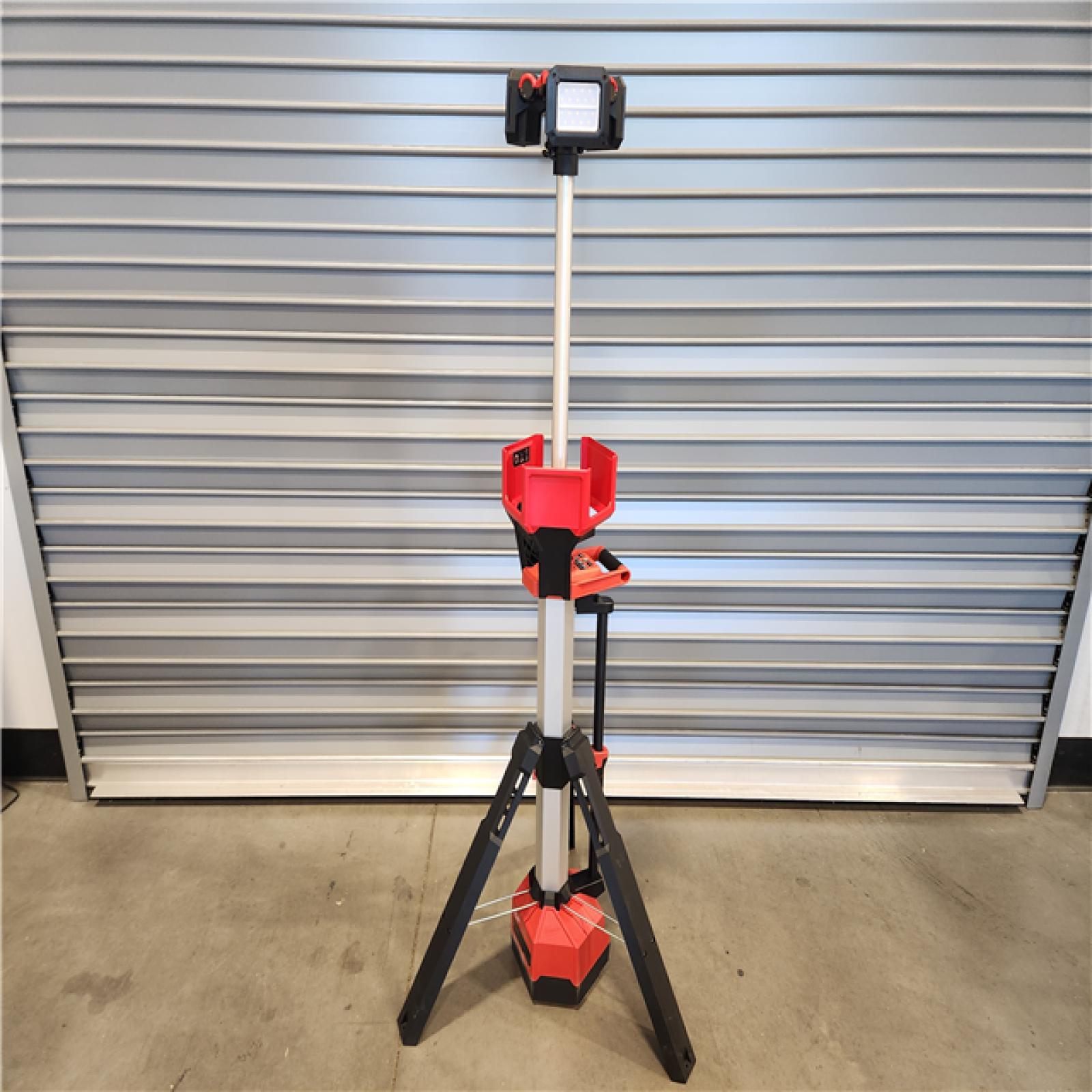 AS-IS- M18 18-Volt Lithium-Ion Cordless 6 000 Lumens Rocket Dual Power Tower Light with Charger (Tool-Only)