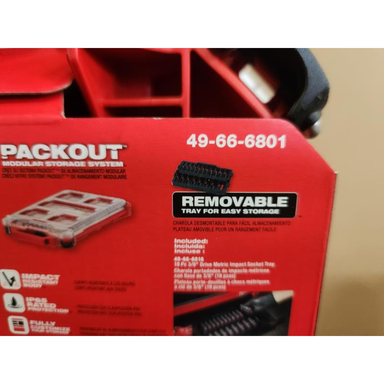 Phoenix NEW Milwaukee SHOCKWAVE Impact-Duty 3/8 in. Drive Metric Deep Well Impact PACKOUT Socket Set (19-Piece) (SEALED