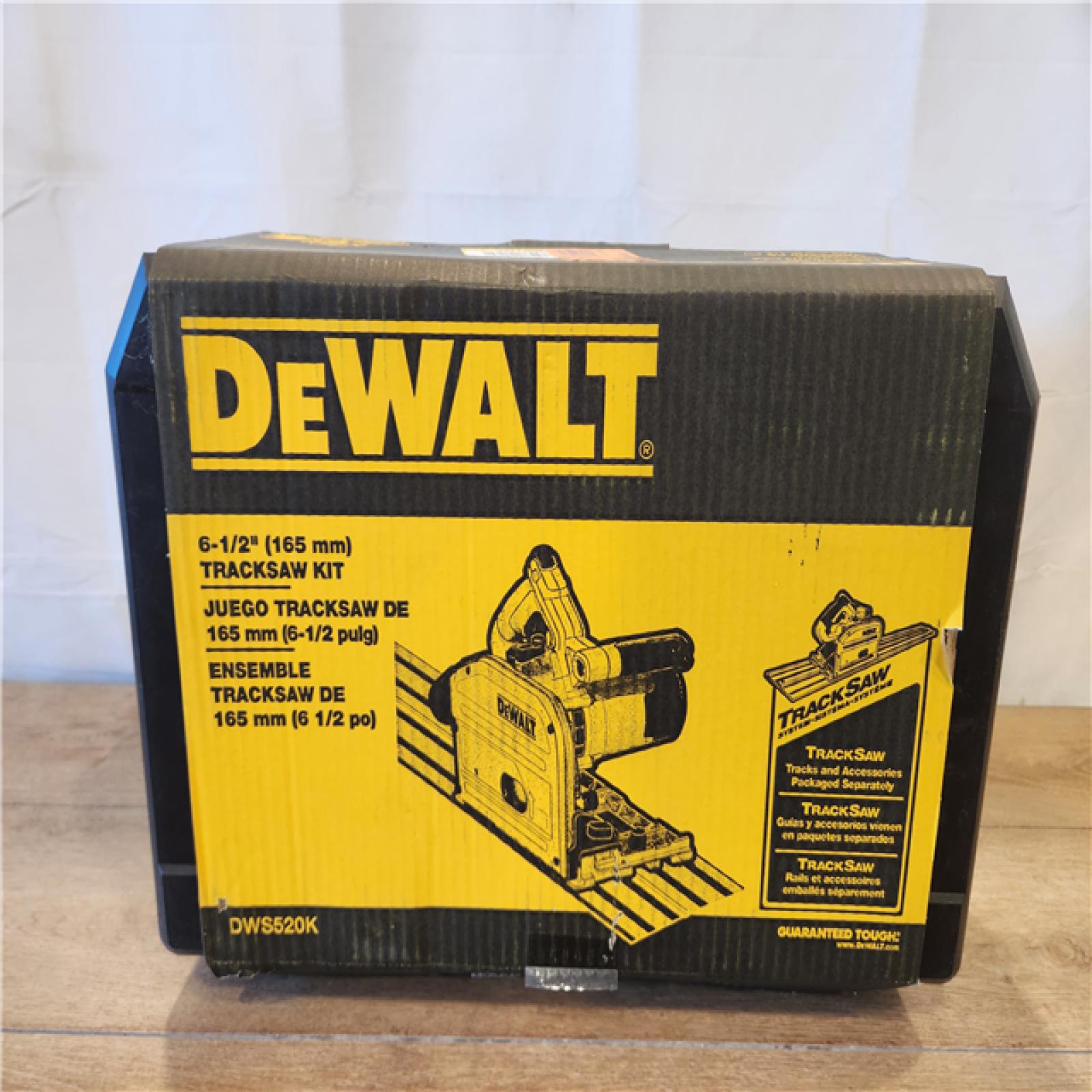 NEW - DEWALT 12 Amp Corded Track Saw Kit with 6-1/2 in. Blade  Zero-Clearance Track System and Anti-Splinter Edges