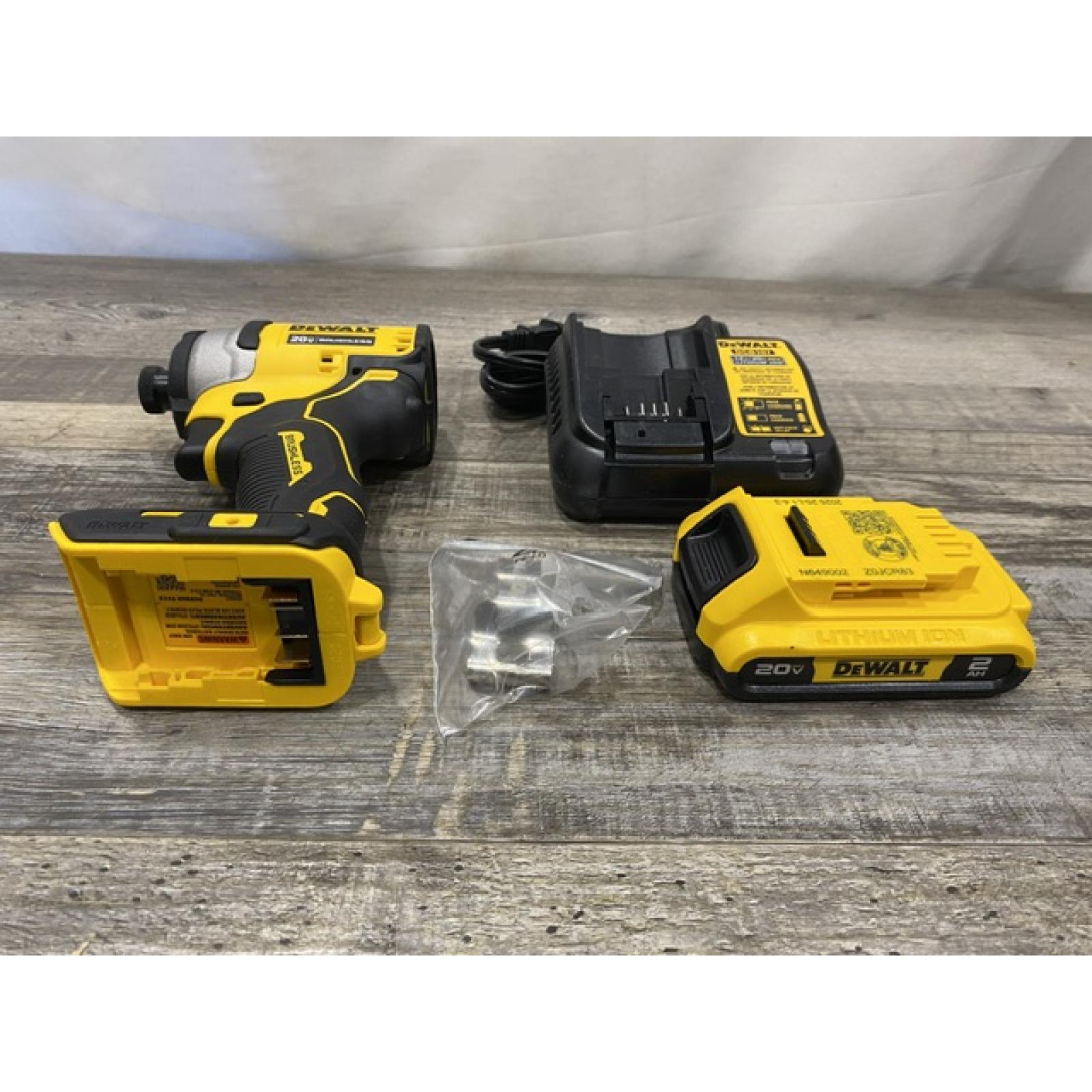 AS-IS DEWALT Atomic 20V Max Lithium-Ion Brushless Cordless Compact 1/4 in. Impact Driver Kit