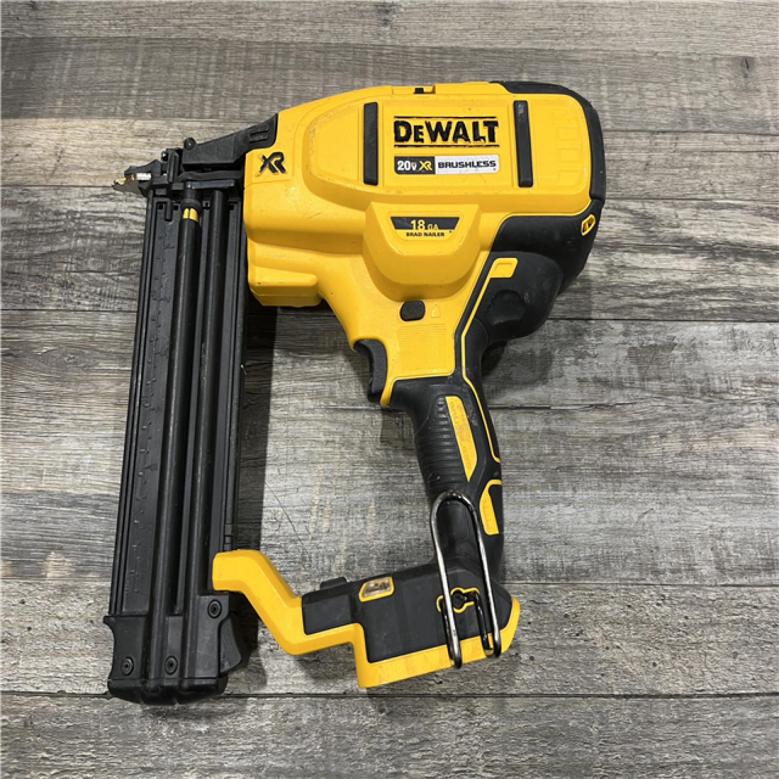 AS-IS DEWALT 20V MAX XR Lithium-Ion Electric Cordless 18-Gauge Brad Nailer (Tool Only)