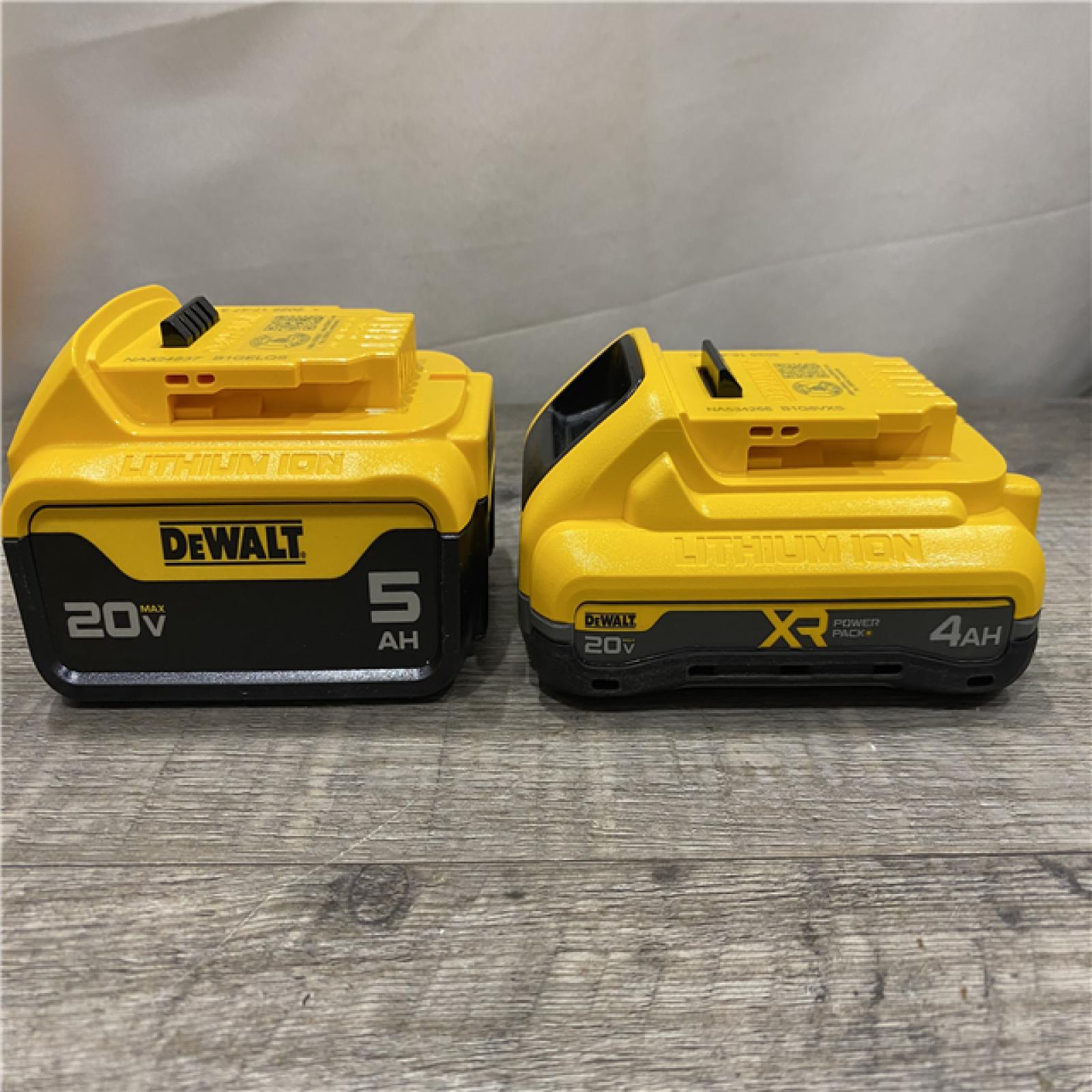 AS-IS DEWALT 20V MAX Lithium-Ion Starter Kit with 4.0 Ah and 5.0 Ah Batteries and Charger