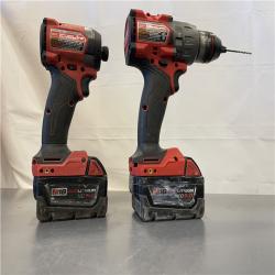 AS-IS - MILWAUKEE FUEL 18V Lithium-Ion Brushless Cordless Hammer Drill and Impact Driver Combo Kit (2-Tool) with 2 Batteries