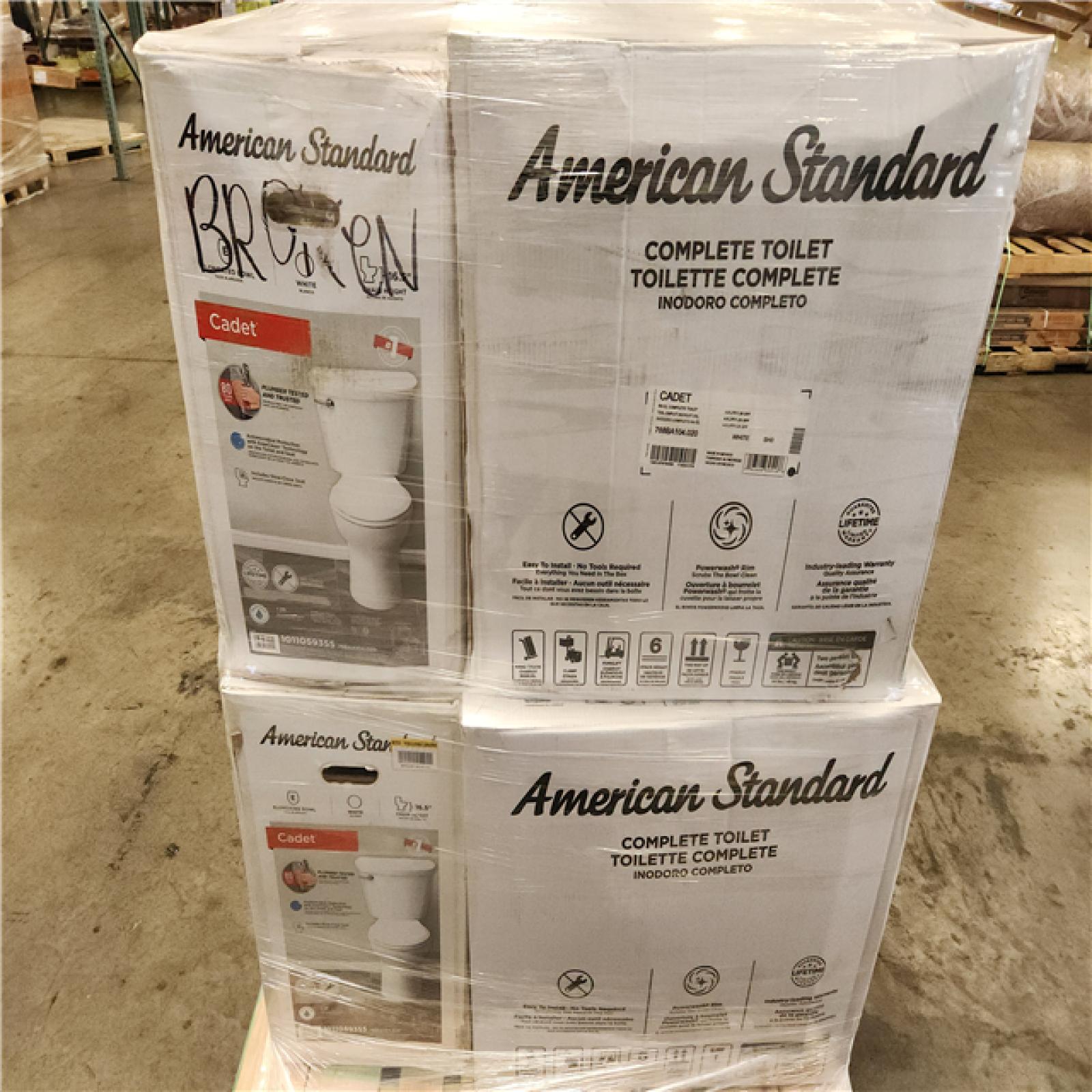 Phoenix Location AS-IS Mixed American Standard Toilet Pallet (6-Total)