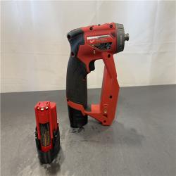 AS-IS - Milwaukee M12 FUEL 12V Lithium-Ion Brushless Cordless 4-in-1 Installation 3/8 in. Drill Driver Kit
