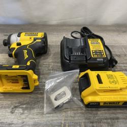 AS-IS DEWALT Atomic 20V Max Lithium-Ion Brushless Cordless Compact 1/4 in. Impact Driver Kit