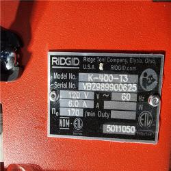 HOUSTON LOCATION - AS-IS Ridgid 26998 K-400 Drum Machine
