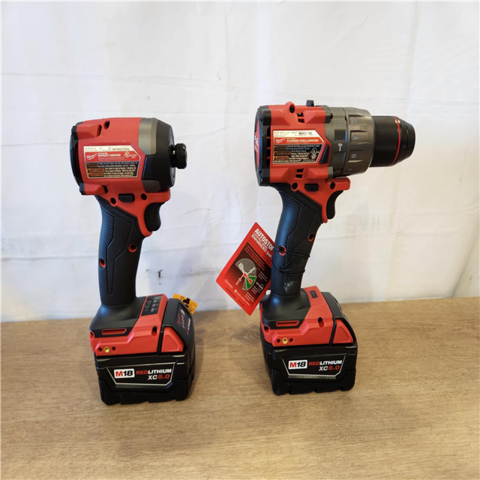 AS-IS- Milwaukee FUEL 18V Lithium-Ion Brushless Cordless Hammer Drill and Impact Driver Combo Kit
