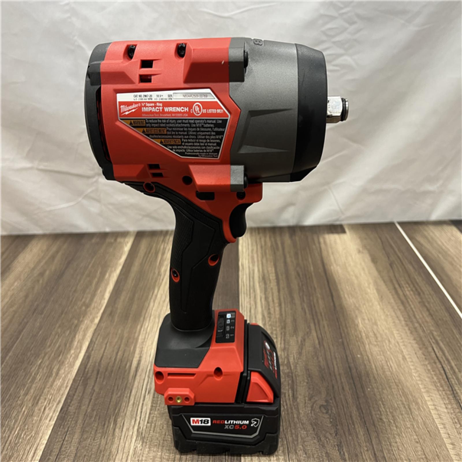 AS-IS Milwaukee M18 1/2 in. Cordless Brushless High Torque Impact Wrench Kit (Battery & Charger)