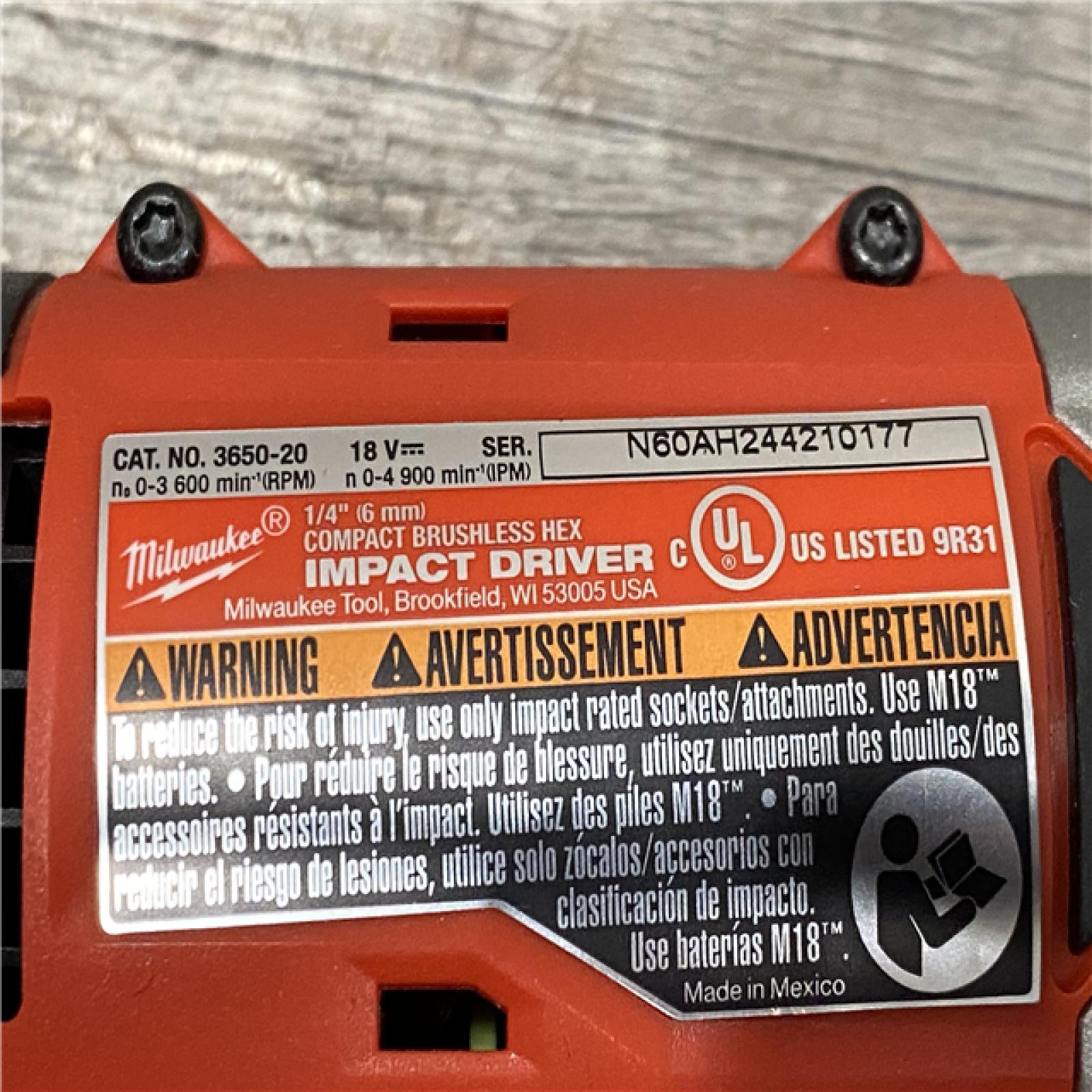 AS-IS Milwaukee 18V Lithium-Ion Brushless Cordless Compact Drill/Impact Combo Kit