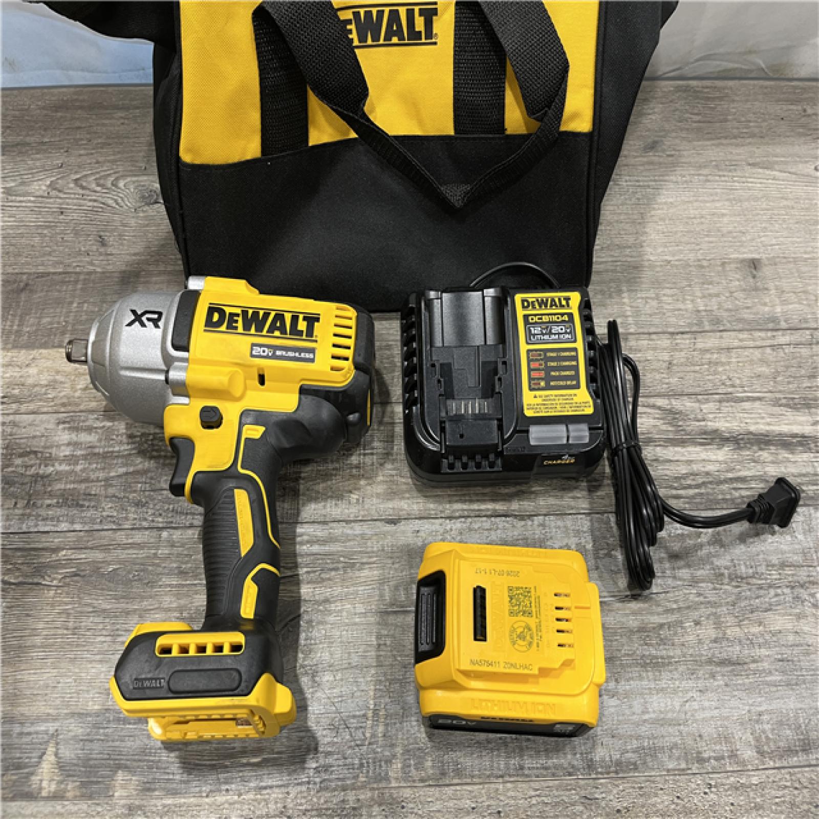 AS-IS DEWALT 20V MAX Lithium-Ion Cordless 1/2 in. Impact Wrench Kit