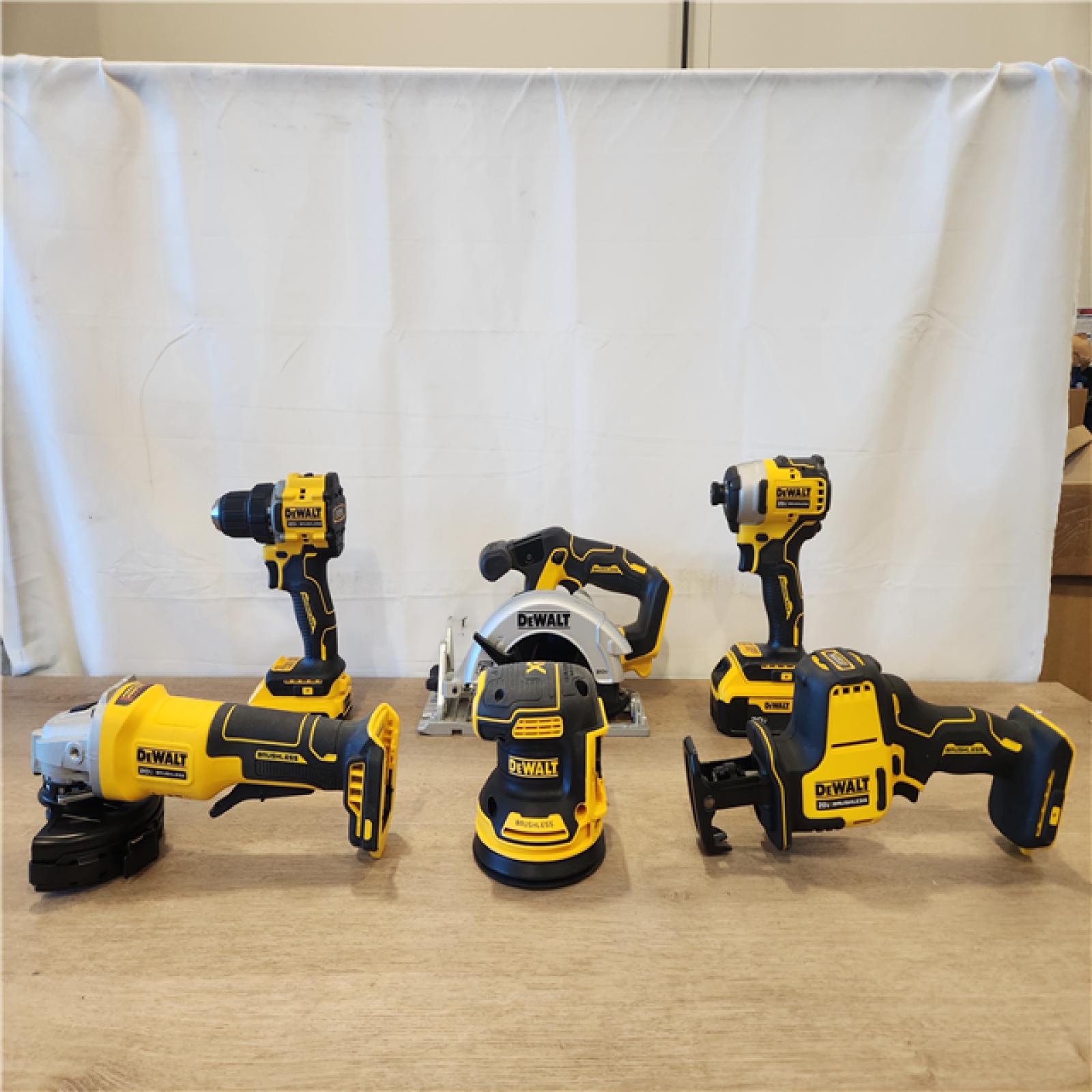 AS-IS- DEWALT 20V Lithium-Ion Cordless 6-Tool Combo Kit with 5.0 Ah and 2.0 Ah Batteries  Charger and Tough System 2.0 Rolling Toolbox