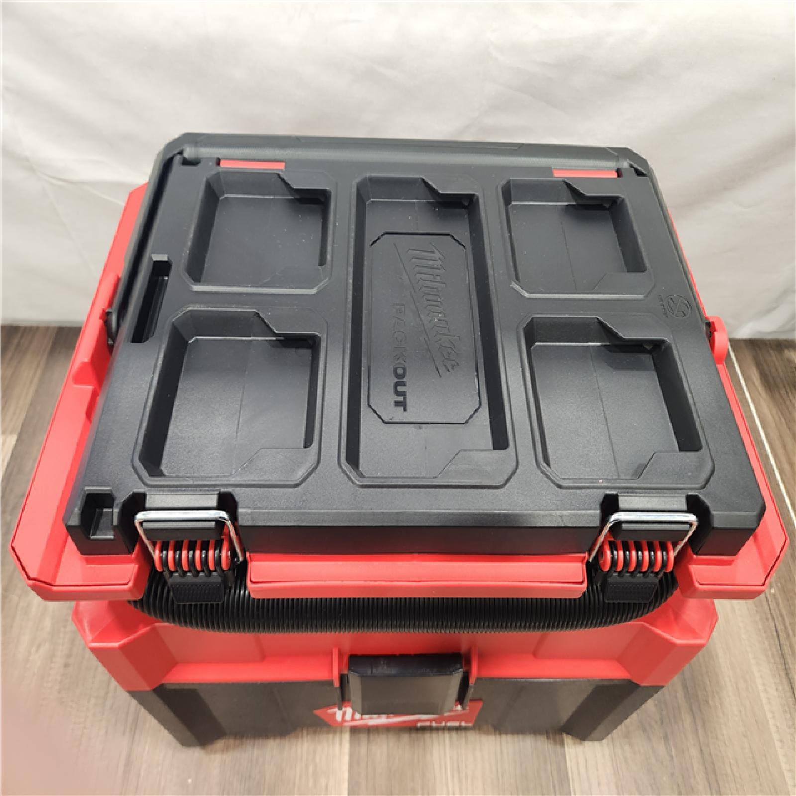 AS-IS- MILWAUKEE M18 FUEL PACKOUT 18-Volt Lithium-Ion Cordless 2.5 Gal. Wet/Dry Vacuum (Vacuum-Only)