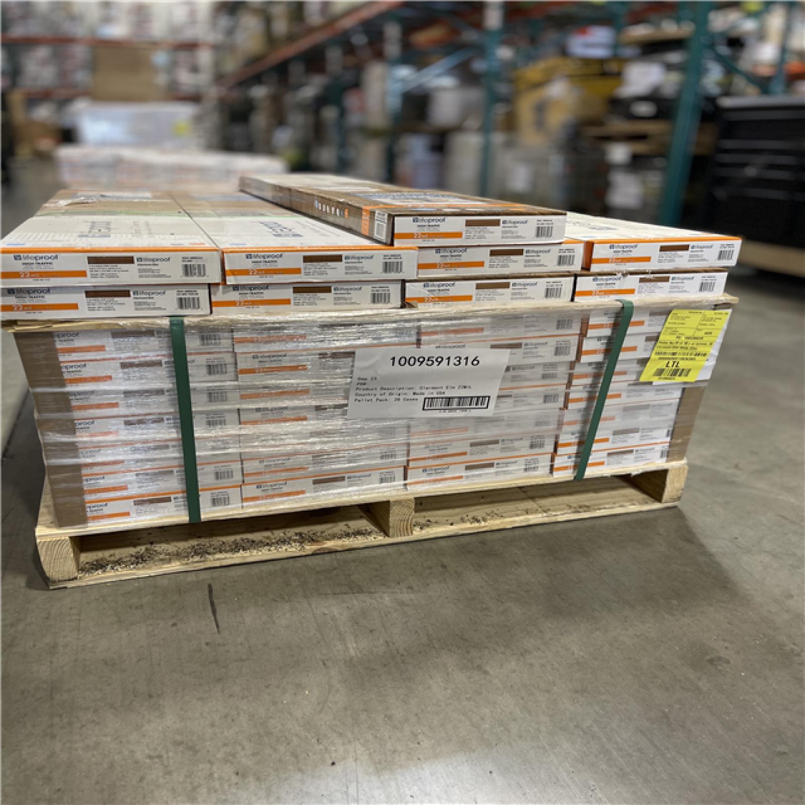 DALLAS LOCATION - Lifeproof Clermont Elm 22 mil x 8.7 in. W x 48 in. L Click Lock Waterproof Luxury Vinyl Plank Flooring PALLET-(37 CASES)