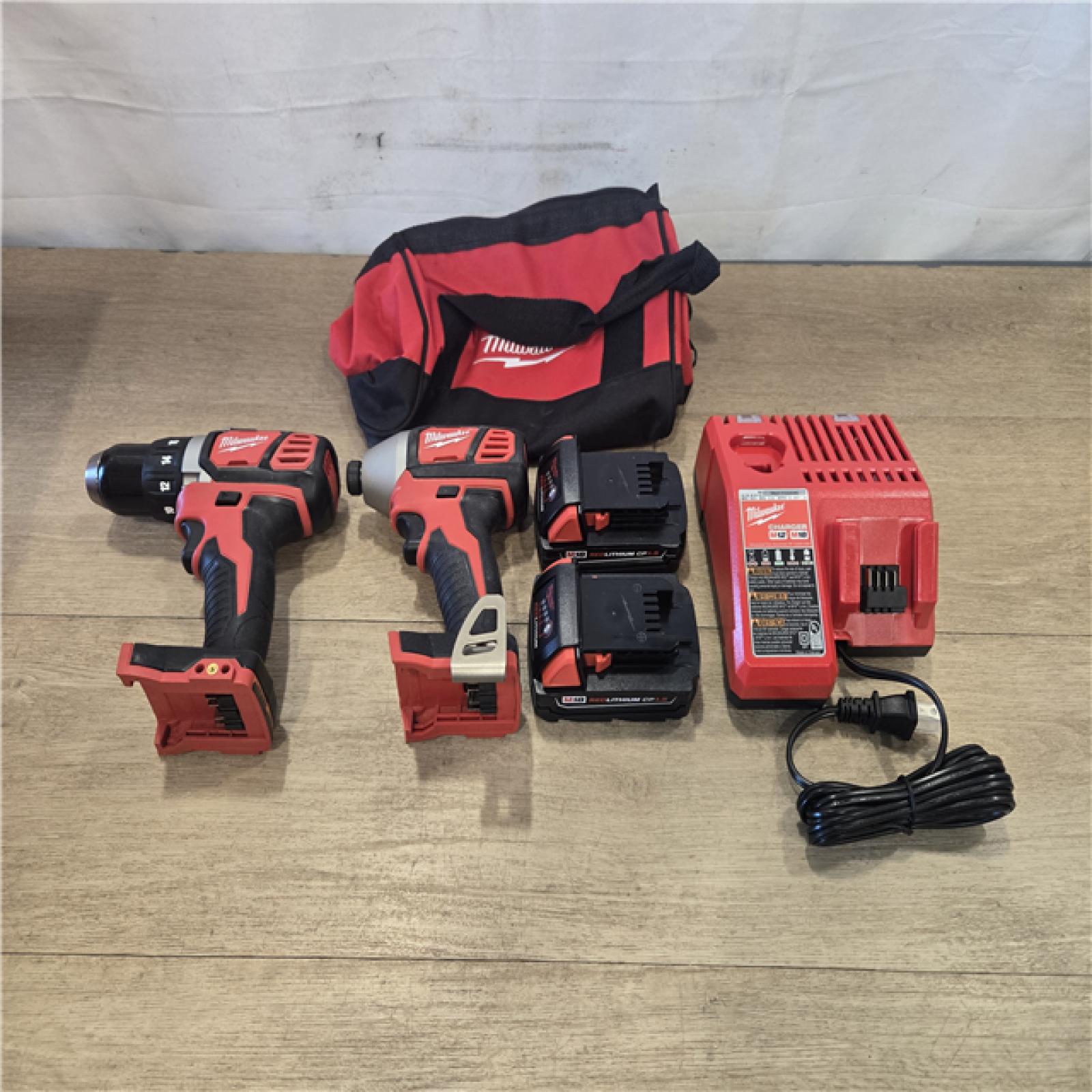 AS-IS Milwaukee 18V Cordless Drill Driver/Impact Driver Combo Kit
