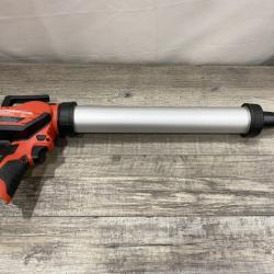 AS-IS Milwaukee 12V Lithium-ion Cordless 20 oz. Aluminum Barrel Adhesive and Caulk Gun Kit