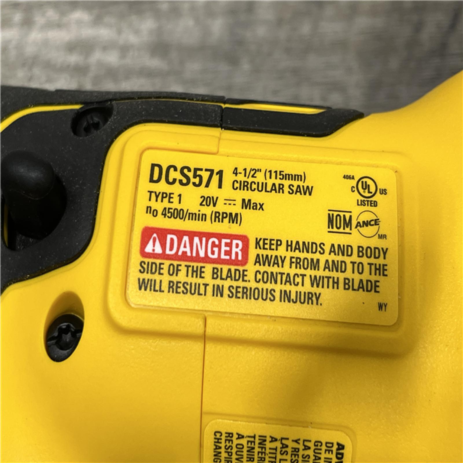 AS-IS DEWALT ATOMIC 20V MAX Cordless Brushless 4-1/2 in. Circular Saw (Tool Only)