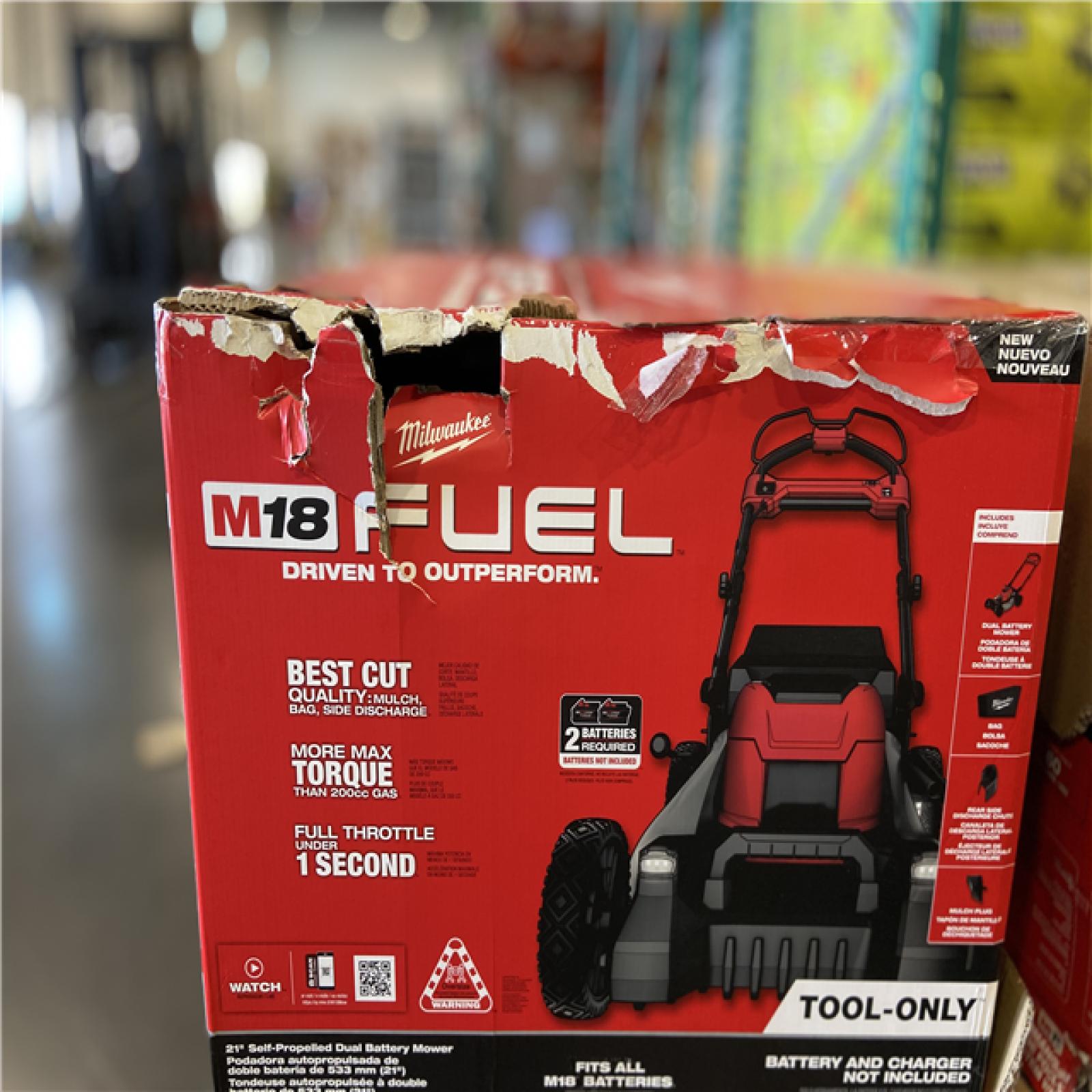 NEW! - Milwaukee M18 FUEL Brushless Cordless 21 in. Walk Behind Dual Battery Self-Propelled Mower (Tool-Only)