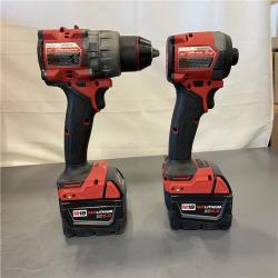 AS-IS - MILWAUKEE FUEL 18V Lithium-Ion Brushless Cordless Hammer Drill and Impact Driver Combo Kit