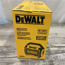 NEW - DEWALT 20V MAX Cordless Bluetooth Speaker (Tool Only)