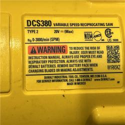 AS-IS DEWALT 20-Volt MAX Lithium-Ion Cordless Reciprocating Saw Kit with Battery 5Ah  Charger and Case