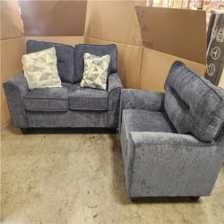 Phoenix Location 2-Piece Blue Sofa Double Seater and Single Seat