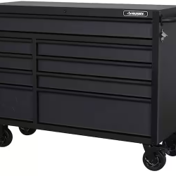 DALLAS LOCATION- HUSKY Heavy-Duty 52 in. 9-Drawer Matte Black Rolling Tool Cabinet