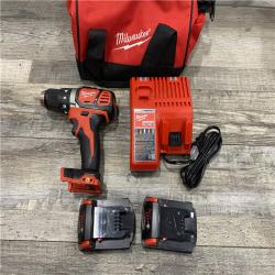AS-IS Milwaukee 18V Lithium-Ion Cordless 1/2 in. Drill Driver Kit
