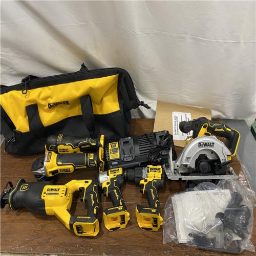 AS-IS  20-Volt XR Lithium-Ion 6-Tool Cordless Combo Kit with (2) 5.0 Ah Battery Packs and Charger