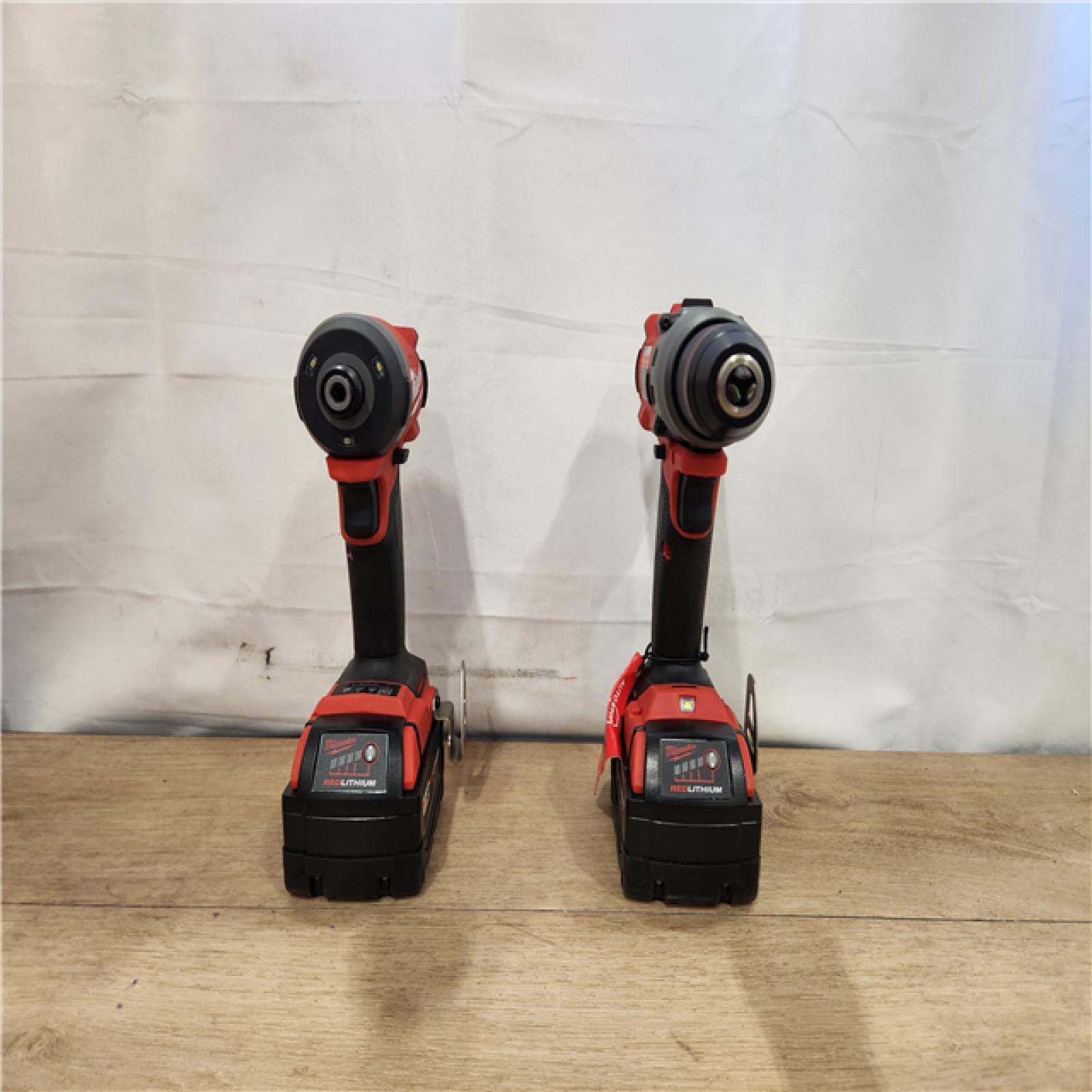 AS-IS- Milwaukee FUEL 18V Lithium-Ion Brushless Cordless Hammer Drill and Impact Driver Combo Kit