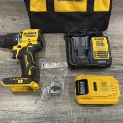 AS-IS DEWALT ATOMIC 20V Cordless 1/2 in. Compact Hammer Drill Kit