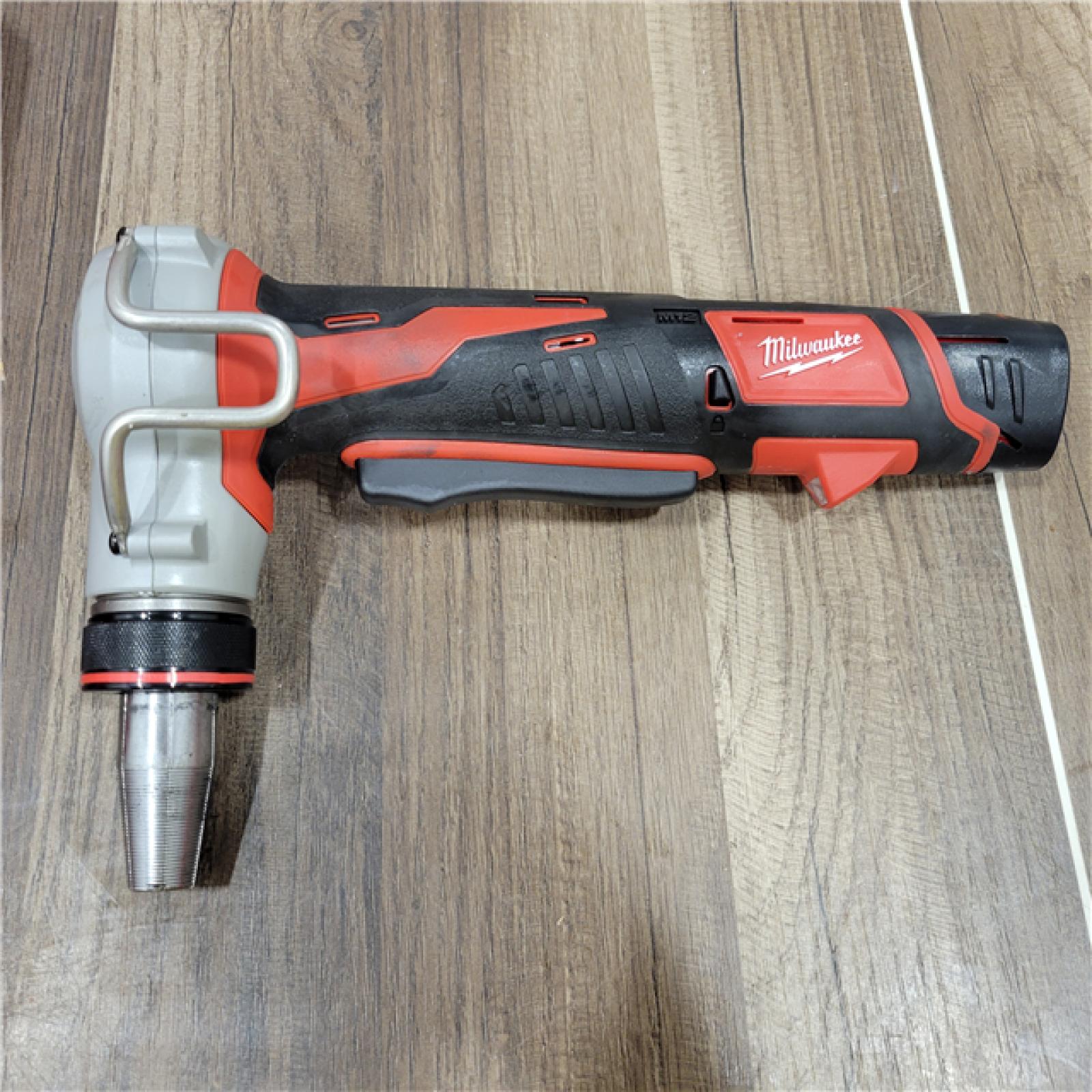 AS-IS Milwaukee  M12 12-Volt Lithium-Ion Cordless PEX Expansion Tool Kit with (2) 1.5 Ah Batteries, (3) Expansion Heads and Hard Case