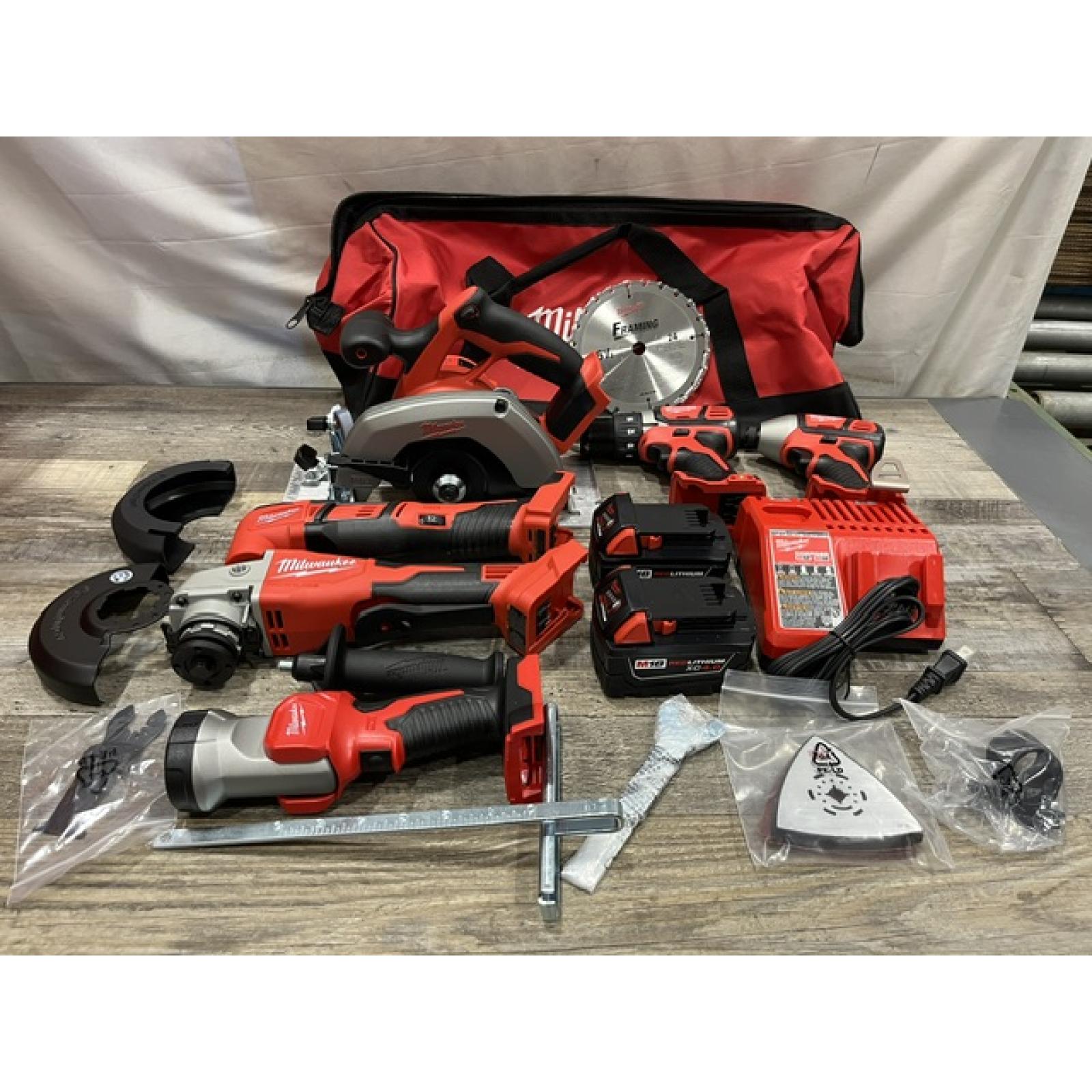 AS-IS Milwaukee 18-Volt Lithium-Ion Cordless (6-Tool) Combo Kit