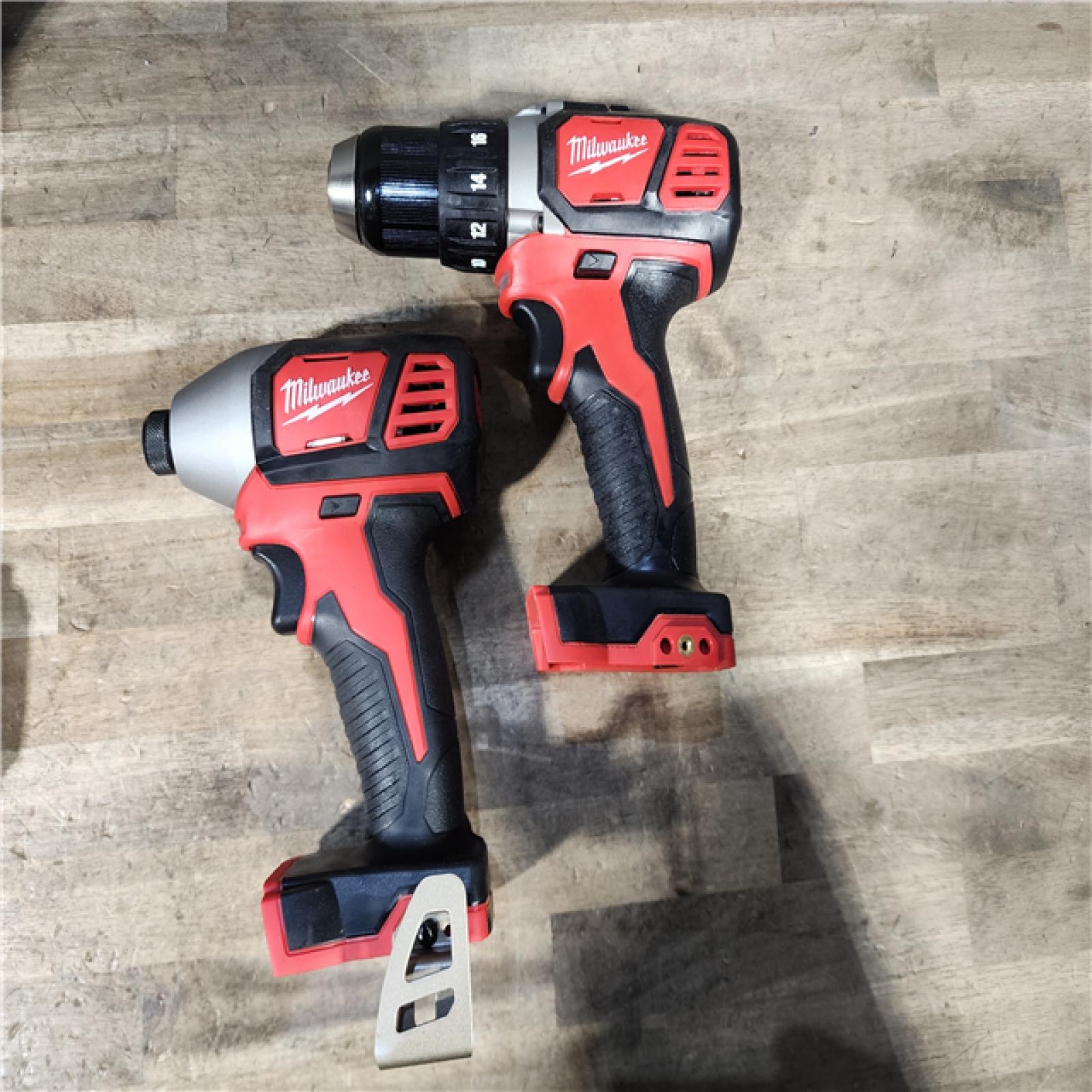 HOUSTON LOCATION - AS-IS Milwaukee 18V Cordless Brushed 2-Tool Drill/Driver and Impact Driver Kit