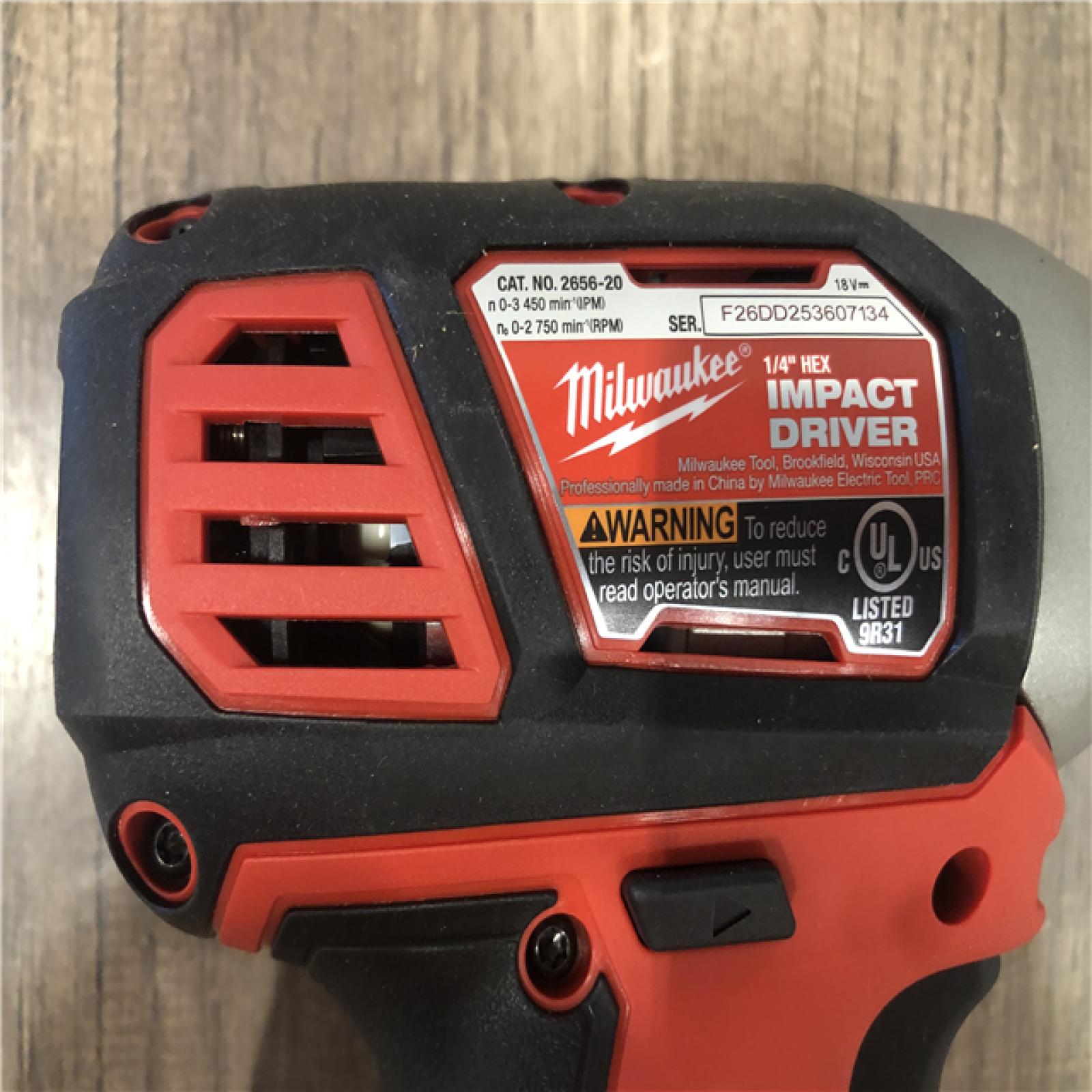 AS-IS Milwaukee 18V Lithium-Ion Cordless 1/4 in. Hex Impact Driver (Tool-Only)