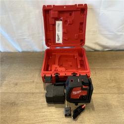 AS-IS Milwaukee Green 100 ft. Cross Line and Plumb Points Rechargeable Laser Level with REDLITHIUM Lithium-Ion