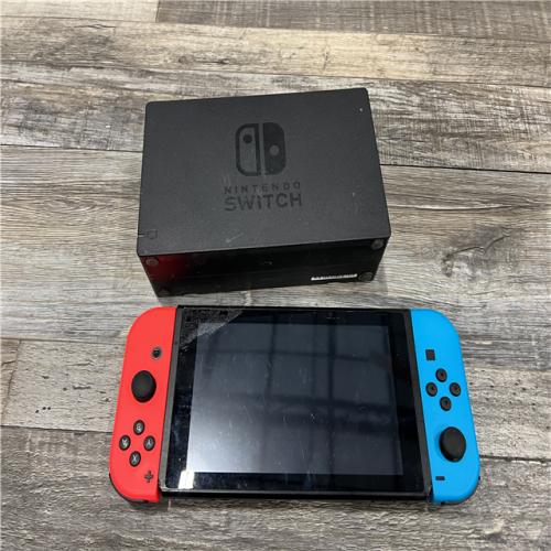AS-IS Nintendo Switch with Neon Blue and Neon Red Joy-Con
