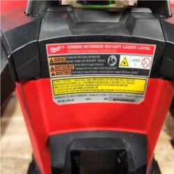 Houston Location AS-IS M18 1000 Ft. Green Interior Rotary Laser Level Kit with Remote/Receiver  Wall Mount Bracket  and Receiver Clamp