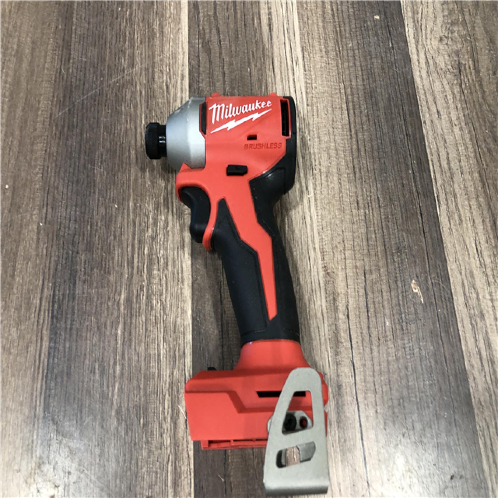 AS-IS Milwaukee 18V Lithium-Ion Compact Brushless Cordless 1/4 in. Impact Driver (Tool-Only)