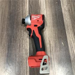 AS-IS Milwaukee 18V Lithium-Ion Compact Brushless Cordless 1/4 in. Impact Driver (Tool-Only)