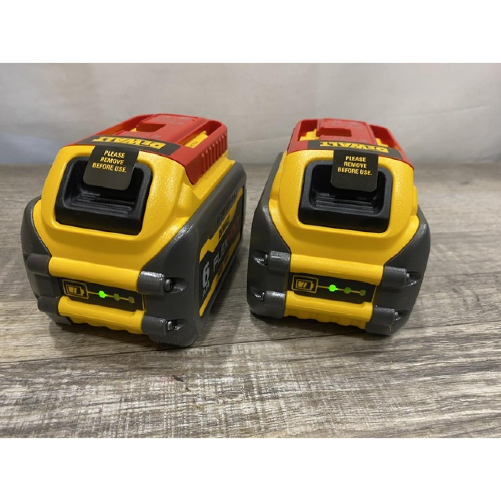 AS-IS DEWALT FLEXVOLT 20V/60V MAX Lithium-Ion 6.0Ah Battery Pack (2 Pack)