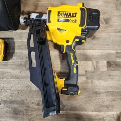 HOUSTON LOCATION - AS-IS DeWalt 20V MAX Cordless 21 Deg Framing Nailer Kit (Battery & Charger) 20 V
