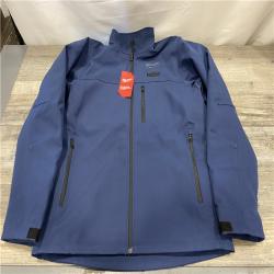 AS-IS Milwaukee Men's Medium 12V Lithium-Ion Cordless TOUGHSHELL Blue Heated Jacket Kit