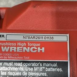 AS-IS Milwaukee 18-Volt Lithium-Ion Brushless 1/2 in. High Torque Impact Wrench with Friction Ring (Tool-Only)